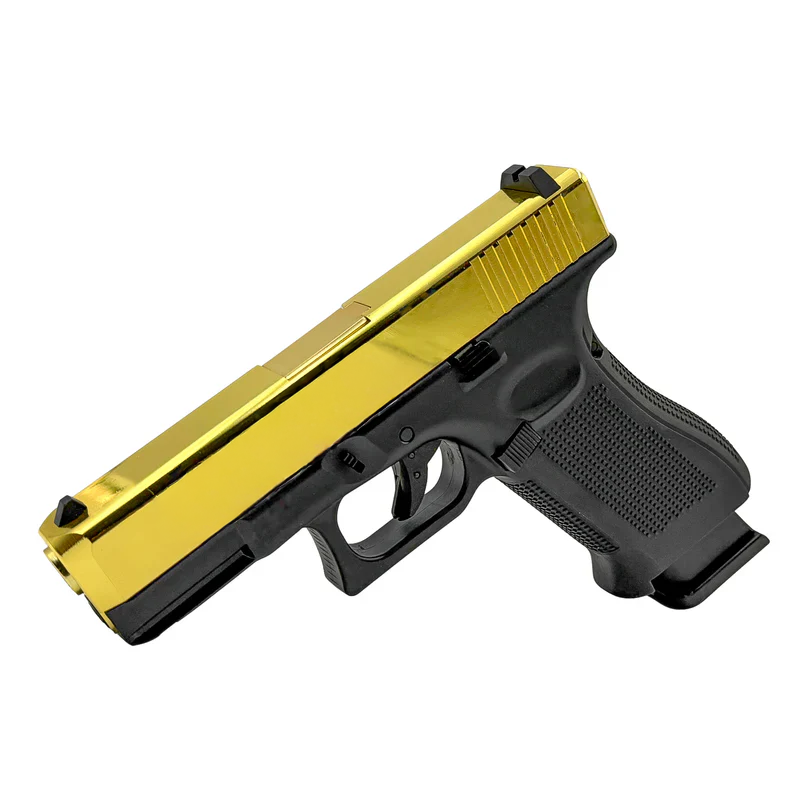 Golden Eagle G19X-Comp Gold Metal Gas Blowback Pistol - Gel Blaster