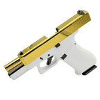 Golden Eagle G19X-Gold/ White Tactical Metal Green Gas Blowback Pistol - Gel Blaster