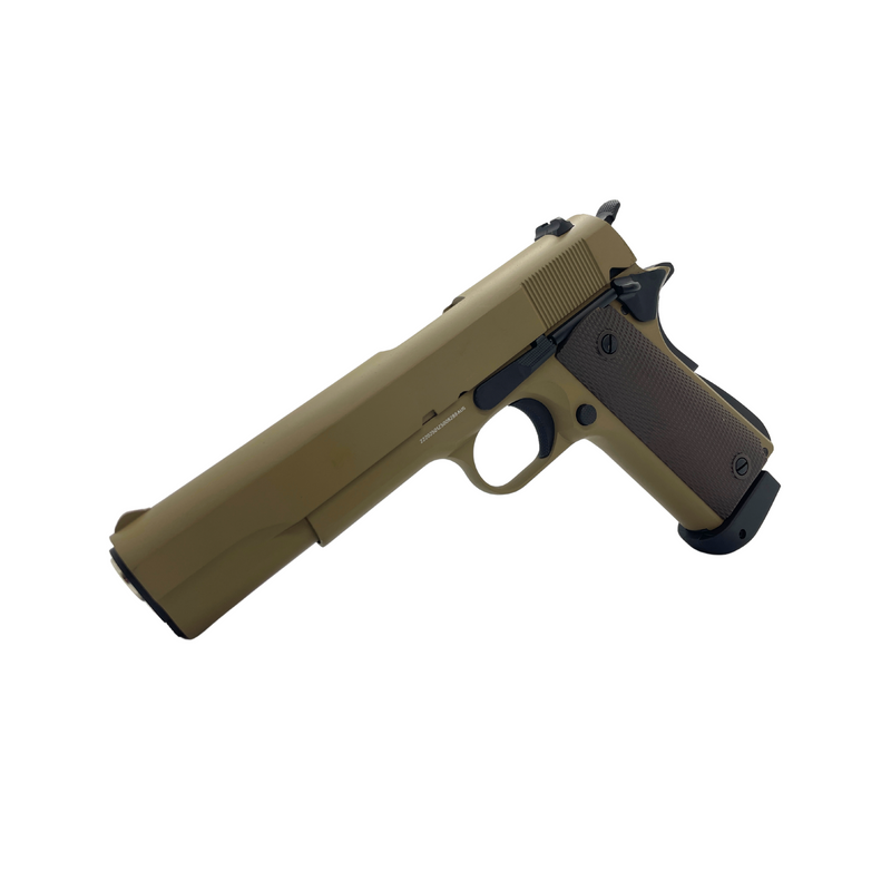 PROP 3306 Gas Blow Back Pistol 1911 Tan  - Gel Blaster