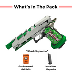 "Shark Supreme"  Metal Gas Blowback Competition Pistol - Gel Blaster