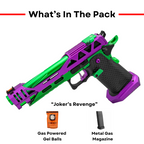 "Joker's Revenge"  Metal Gas Blowback Competition Pistol - Gel Blaster