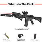 "Navy Ops Extreme" (Black) Double Bell Comp GBU Custom - Gel Blaster (Metal)