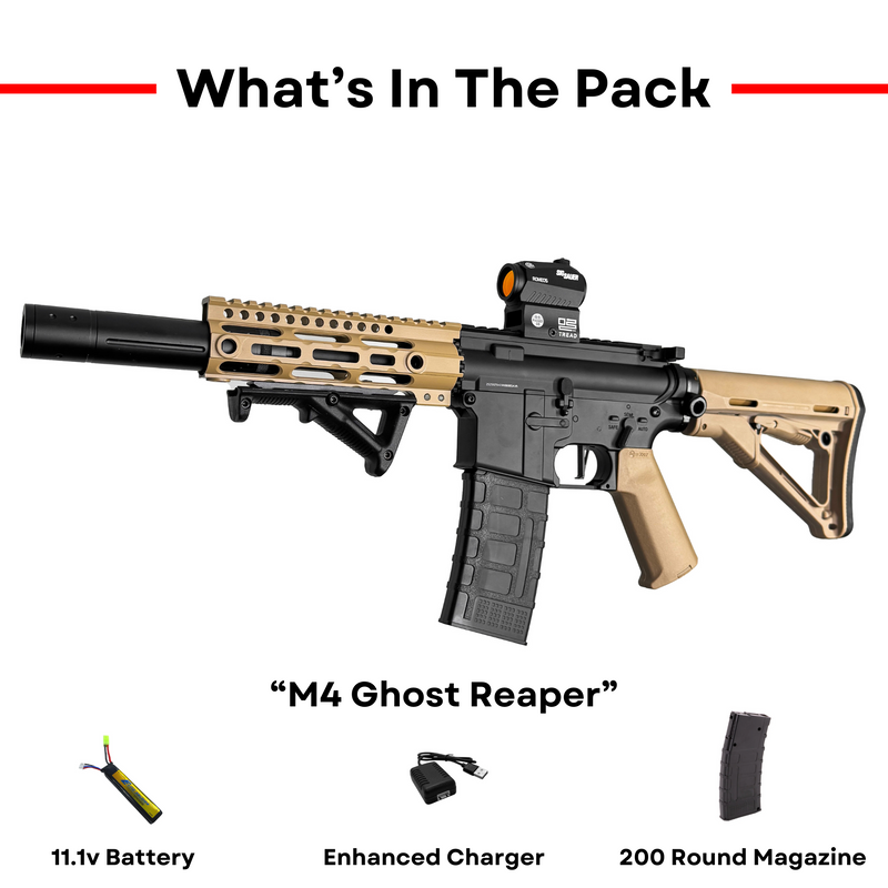 "M4 Ghost Reaper" MilSim Comp GBU Custom - Gel Blaster (Metal)