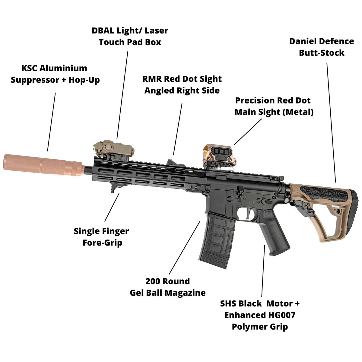 "M4A1 Eagle Eye" GBU Custom - Gel Blaster