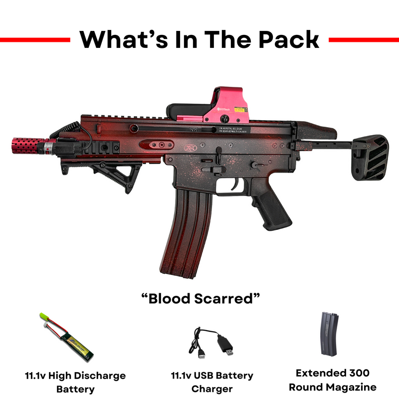 "Blood Scarred" Comp GBU Custom - Gel Blaster (Metal)