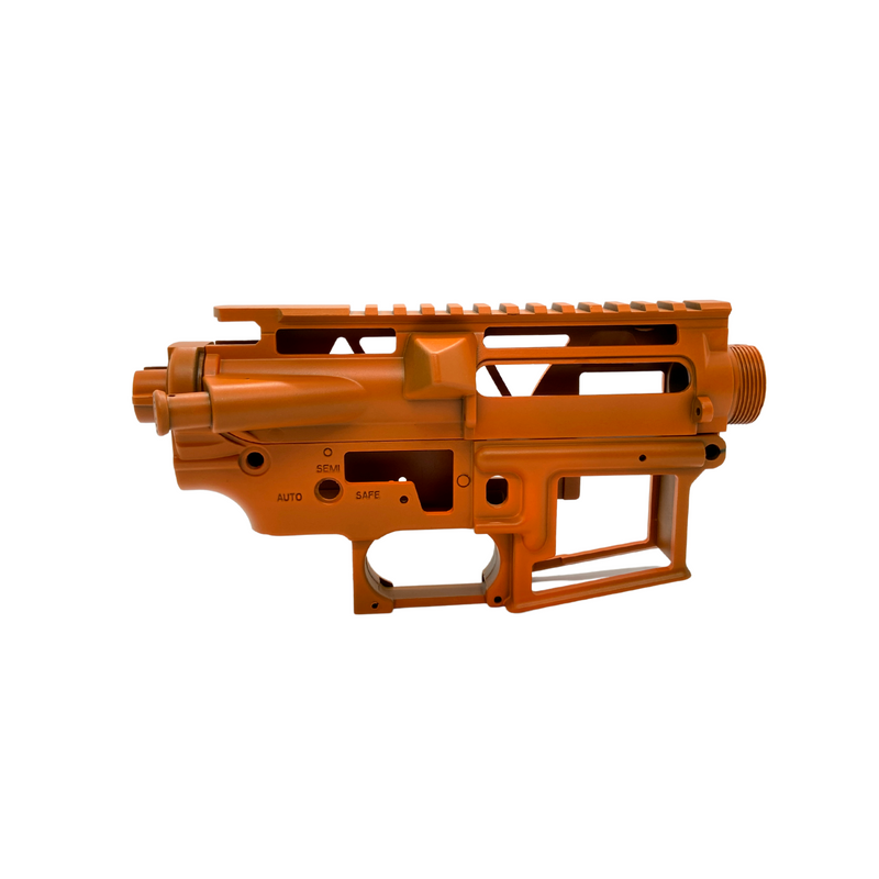 Custom Painted CNC V2 Receiver "Transparent Orange" for Gel Blaster